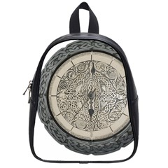 Clock Celtic Knot Time Celtic Knot School Bags (small)  by Nexatart