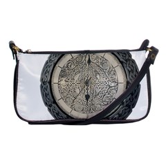 Clock Celtic Knot Time Celtic Knot Shoulder Clutch Bags by Nexatart