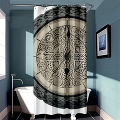 Clock Celtic Knot Time Celtic Knot Shower Curtain 36  X 72  (stall)  by Nexatart