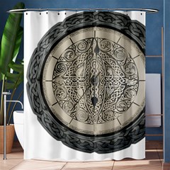 Clock Celtic Knot Time Celtic Knot Shower Curtain 60  X 72  (medium)  by Nexatart