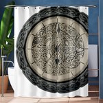 Clock Celtic Knot Time Celtic Knot Shower Curtain 60  x 72  (Medium)  60 x72  Curtain