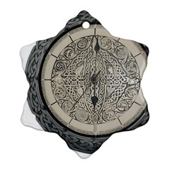 Clock Celtic Knot Time Celtic Knot Ornament (snowflake) by Nexatart