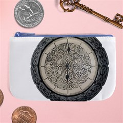 Clock Celtic Knot Time Celtic Knot Large Coin Purse by Nexatart