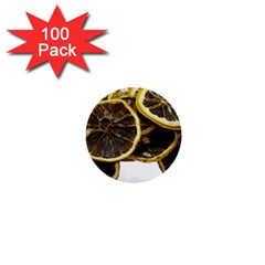 Lemon Dried Fruit Orange Isolated 1  Mini Buttons (100 Pack)  by Nexatart