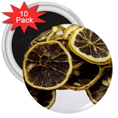 Lemon Dried Fruit Orange Isolated 3  Magnets (10 Pack)  by Nexatart