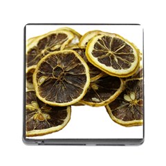 Lemon Dried Fruit Orange Isolated Memory Card Reader (square) by Nexatart