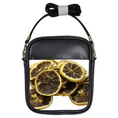 Lemon Dried Fruit Orange Isolated Girls Sling Bags by Nexatart