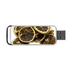 Lemon Dried Fruit Orange Isolated Portable Usb Flash (one Side) by Nexatart