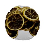 Lemon Dried Fruit Orange Isolated Standard 15  Premium Flano Round Cushions Front