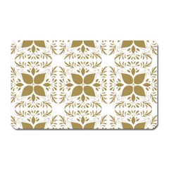 Pattern Gold Floral Texture Design Magnet (rectangular) by Nexatart