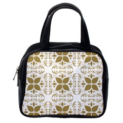 Pattern Gold Floral Texture Design Classic Handbags (one Side) by Nexatart