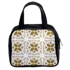 Pattern Gold Floral Texture Design Classic Handbags (2 Sides) by Nexatart