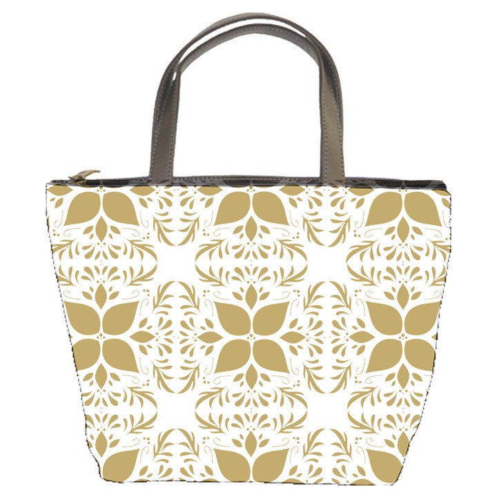 Pattern Gold Floral Texture Design Bucket Bags