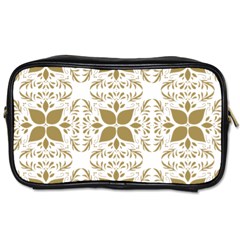 Pattern Gold Floral Texture Design Toiletries Bags by Nexatart