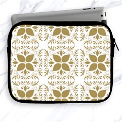 Pattern Gold Floral Texture Design Apple Ipad 2/3/4 Zipper Cases by Nexatart