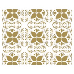 Pattern Gold Floral Texture Design Double Sided Flano Blanket (medium)  by Nexatart