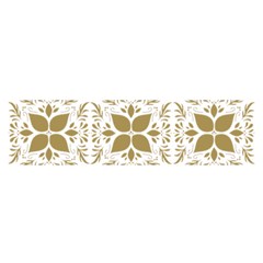 Pattern Gold Floral Texture Design Satin Scarf (oblong) by Nexatart