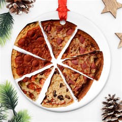 Food Fast Pizza Fast Food Ornament (round) by Nexatart