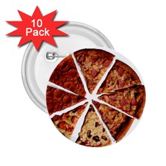 Food Fast Pizza Fast Food 2 25  Buttons (10 Pack)  by Nexatart