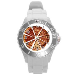 Food Fast Pizza Fast Food Round Plastic Sport Watch (l) by Nexatart