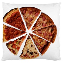 Food Fast Pizza Fast Food Large Cushion Case (one Side) by Nexatart