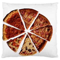 Food Fast Pizza Fast Food Large Flano Cushion Case (two Sides) by Nexatart