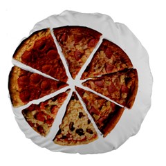 Food Fast Pizza Fast Food Large 18  Premium Flano Round Cushions by Nexatart