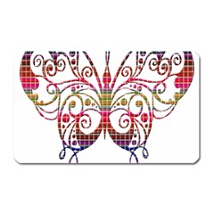 Butterfly Nature Abstract Beautiful Magnet (rectangular) by Nexatart