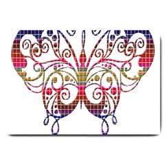 Butterfly Nature Abstract Beautiful Large Doormat  by Nexatart