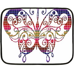 Butterfly Nature Abstract Beautiful Fleece Blanket (mini) by Nexatart