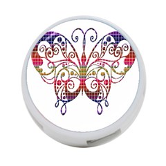 Butterfly Nature Abstract Beautiful 4-port Usb Hub (one Side) by Nexatart