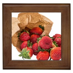 Strawberries Fruit Food Delicious Framed Tiles by Nexatart