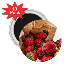 Strawberries Fruit Food Delicious 2 25  Magnets (10 Pack)  by Nexatart