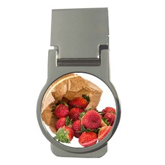 Strawberries Fruit Food Delicious Money Clips (round)  by Nexatart