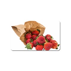 Strawberries Fruit Food Delicious Magnet (name Card) by Nexatart