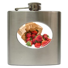 Strawberries Fruit Food Delicious Hip Flask (6 Oz) by Nexatart