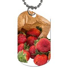 Strawberries Fruit Food Delicious Dog Tag (two Sides) by Nexatart