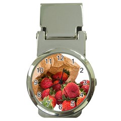 Strawberries Fruit Food Delicious Money Clip Watches by Nexatart