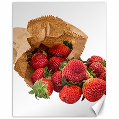 Strawberries Fruit Food Delicious Canvas 11  X 14   by Nexatart