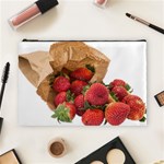 Strawberries Fruit Food Delicious Cosmetic Bag (Large)  Front