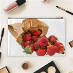 Strawberries Fruit Food Delicious Cosmetic Bag (Large)  Back