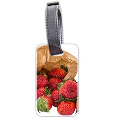 Strawberries Fruit Food Delicious Luggage Tags (two Sides) by Nexatart