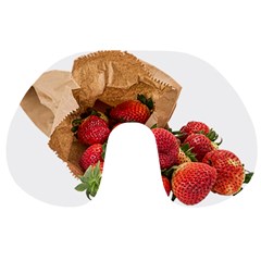 Strawberries Fruit Food Delicious Travel Neck Pillows by Nexatart