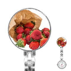 Strawberries Fruit Food Delicious Stainless Steel Nurses Watch by Nexatart