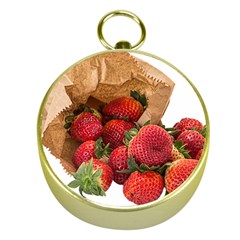 Strawberries Fruit Food Delicious Gold Compasses by Nexatart