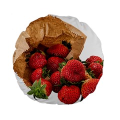 Strawberries Fruit Food Delicious Standard 15  Premium Flano Round Cushions by Nexatart