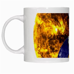 Design Yin Yang Balance Sun Earth White Mugs by Nexatart