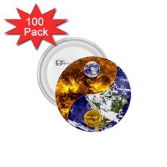 Design Yin Yang Balance Sun Earth 1 75  Buttons (100 Pack) 