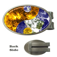 Design Yin Yang Balance Sun Earth Money Clips (oval)  by Nexatart