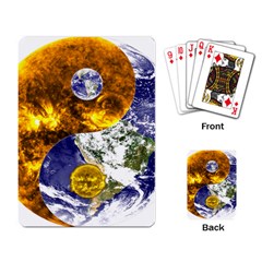 Design Yin Yang Balance Sun Earth Playing Card by Nexatart